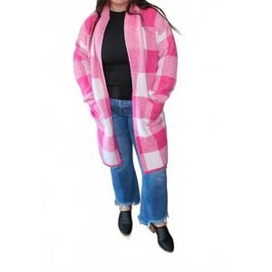 NEW BLUE B amber long cardigan in pink